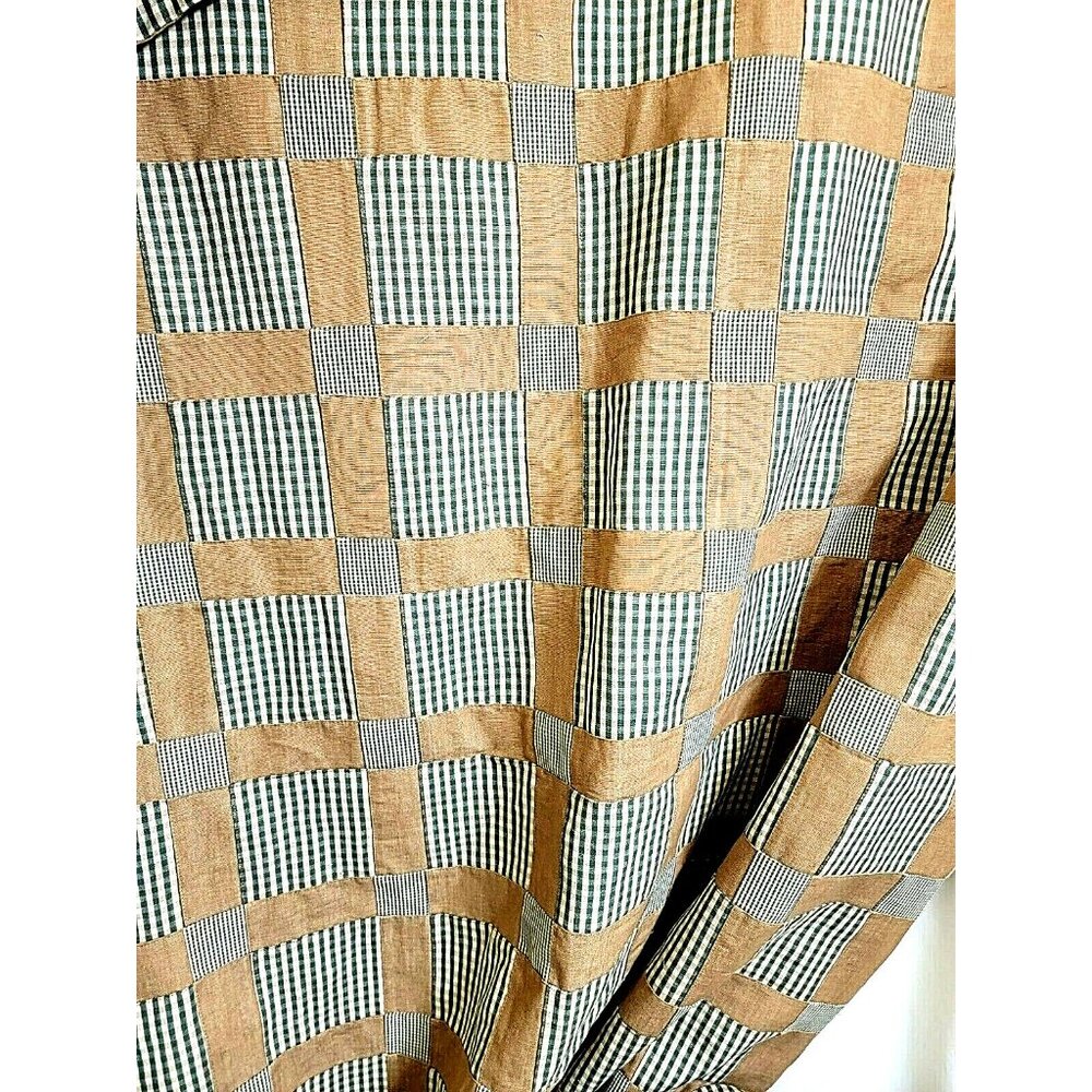 COPY - Quilted Sewn Patchwork Plaids Checker Canvas Fabric  54" W x 5 yards lot - Picture 3 of 12